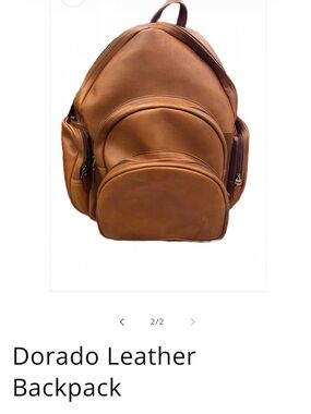 NWT Leather backpack Dorado by Mosaic